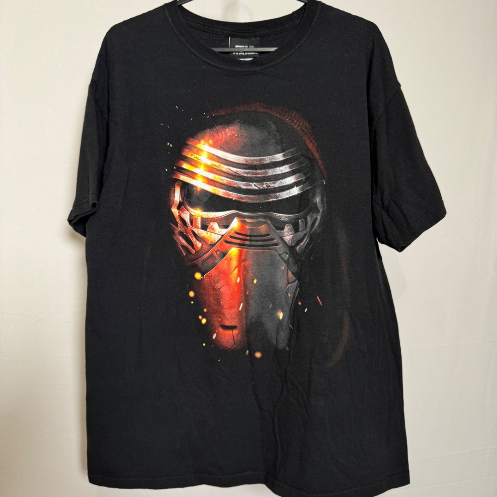 Star Wars Kylo Ren Graphic T-Shirt Mens Large Black Shortsleeve Lucasfilm Cotton